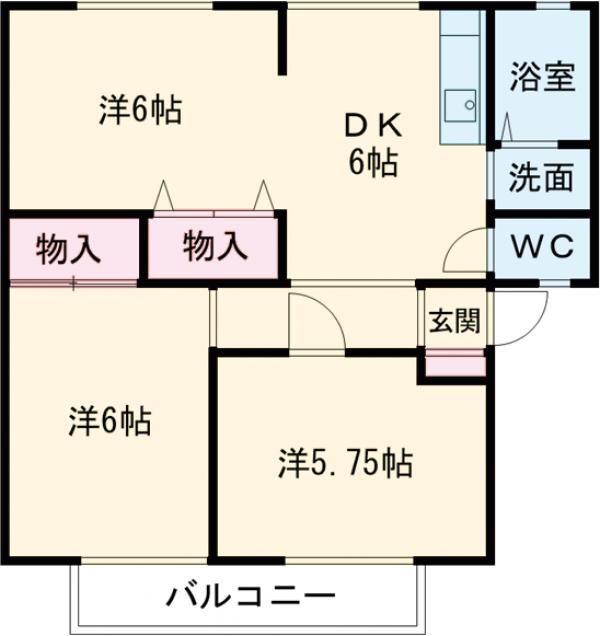 サンビレッジ青山六番館の間取り