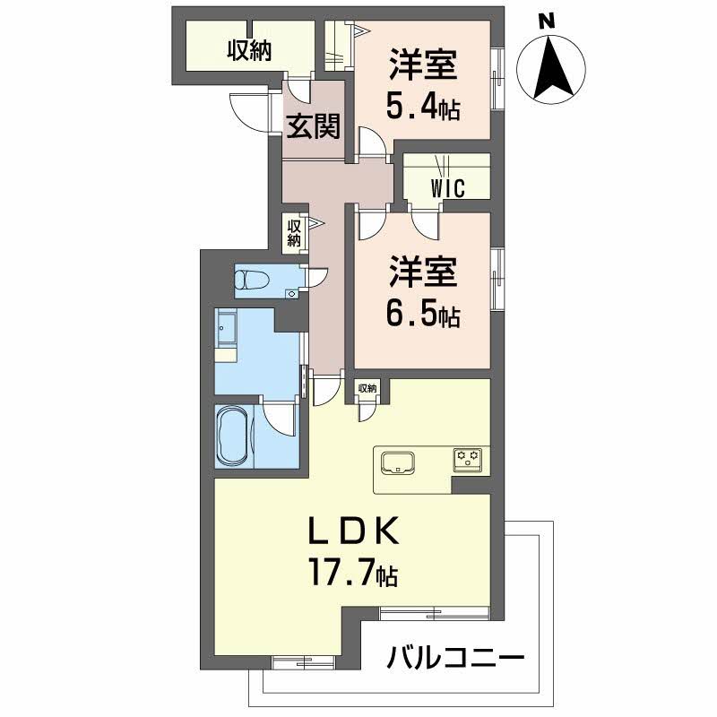 シャーメゾンヒルズの間取り