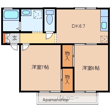 アクシス長山Ａ棟の間取り