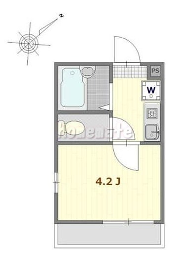 江東区亀戸のアパートの間取り