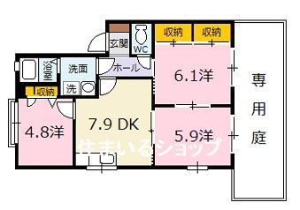 ハイツ西光寺　Ｃ棟の間取り