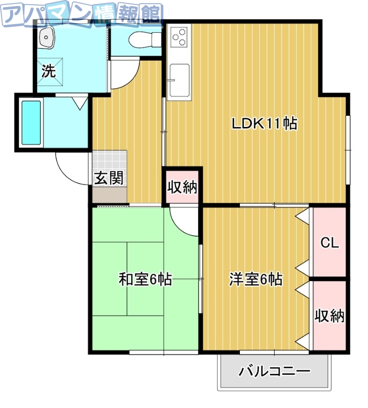 【アパートメントハウス　キティの間取り】