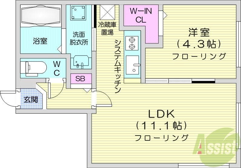 グランエリーナ南郷の間取り