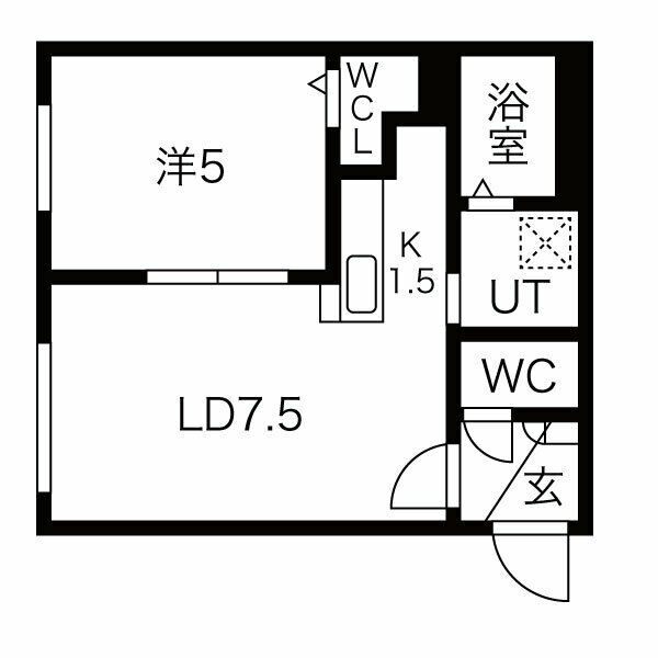 札幌市南区真駒内東町のマンションの間取り