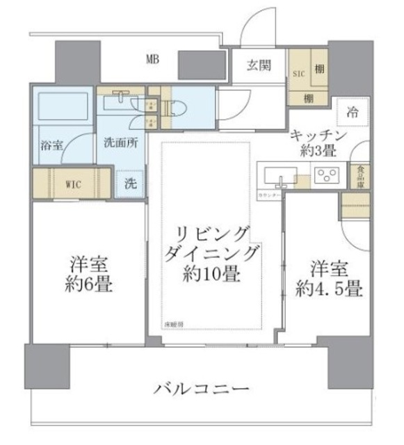 シティタワーズ板橋大山サウスタワーの間取り