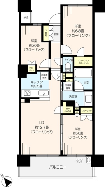 検見川浜レジデンスの間取り