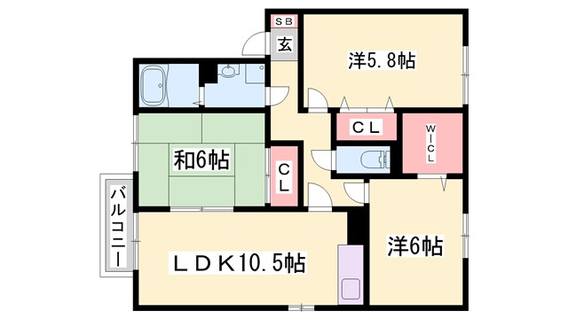 ソレイユ東保A棟の間取り