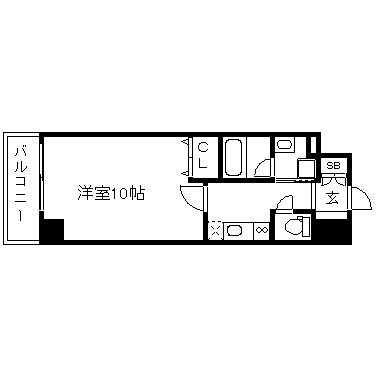 京都市中京区西ノ京南上合町のマンションの間取り