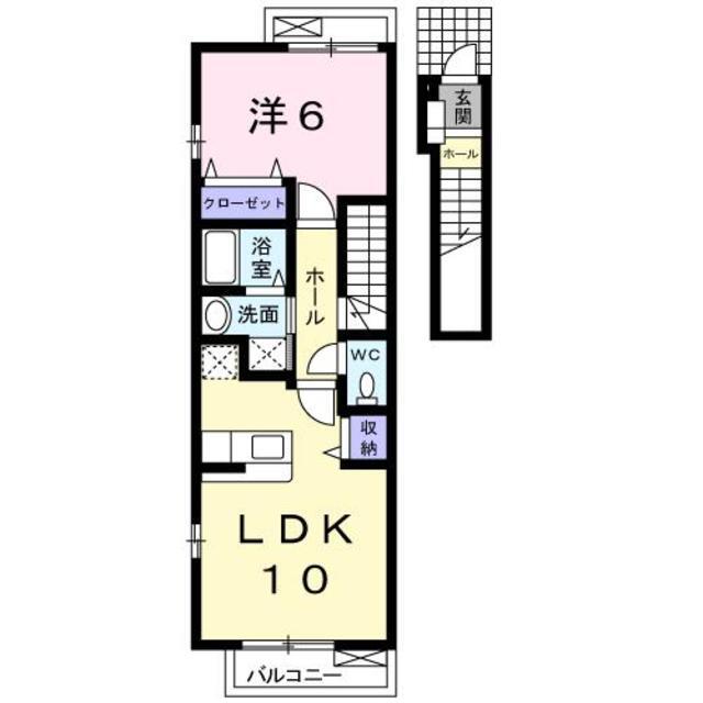 菊池郡大津町大字室のアパートの間取り