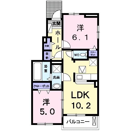 ヴィラ　フィオーレの間取り