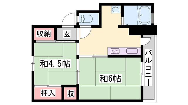 ビレッジハウス北条第三の間取り