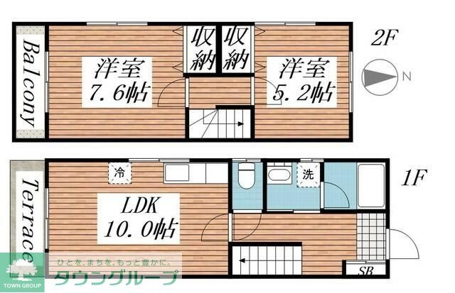 流山市大字南のアパートの間取り