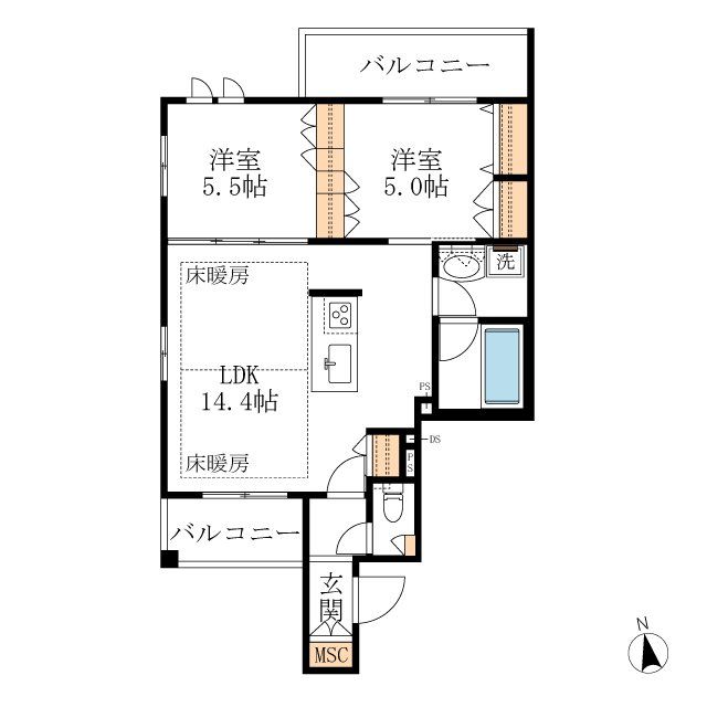 Ｗｅｓｔ　ｓｅｄｏｎａの間取り