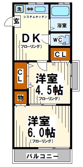 調布市柴崎のマンションの間取り