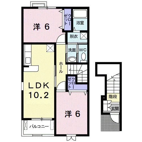 アルバフランA棟_間取り_0