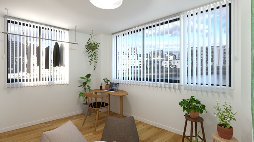 その他部屋・スペース　3階の窓辺に臨むリバービュー（室内イメージ）