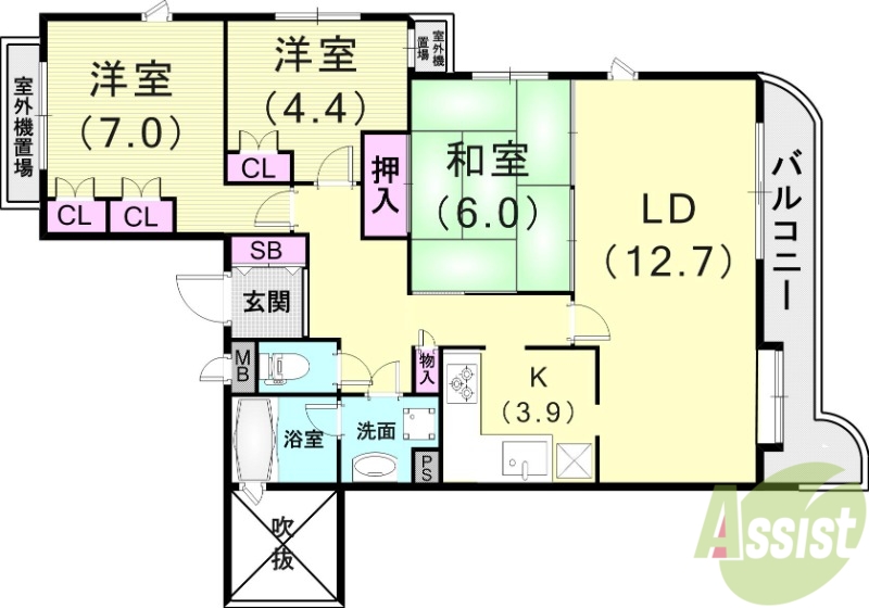 パークハイム住吉山手の間取り写真