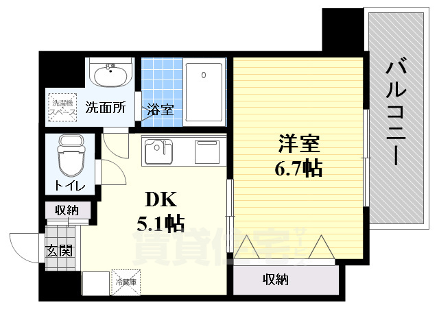 エクセル新大阪の間取り写真