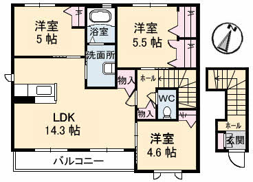 シャーメゾンみどり野Cの間取り