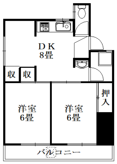 第２国行マンションの間取り