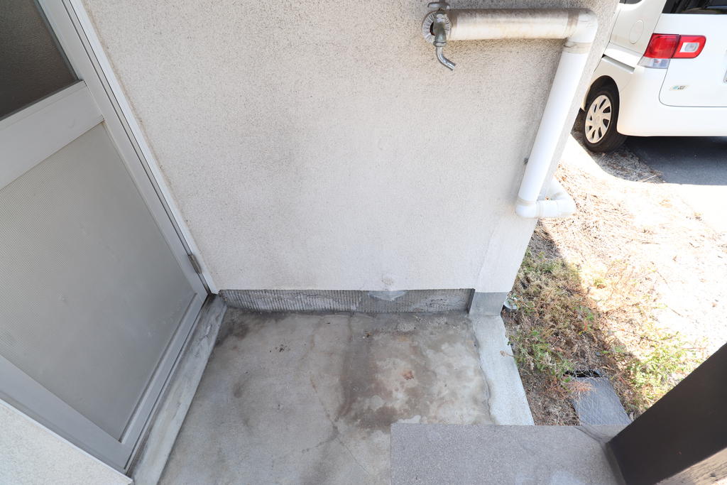 庭　室外洗濯機置き場♪