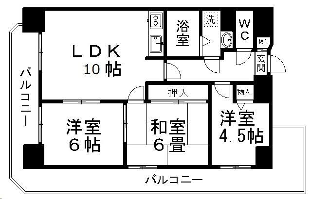 ベルビュー支倉の間取り