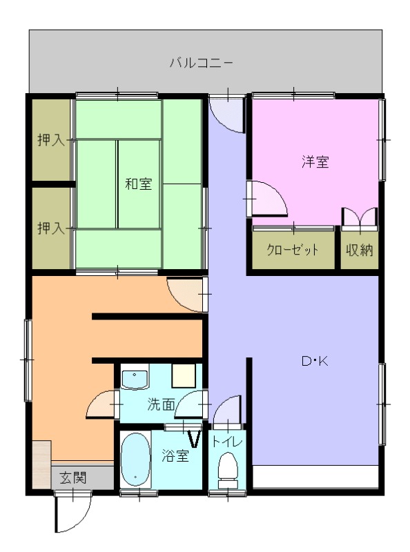 長岡アパートの間取り