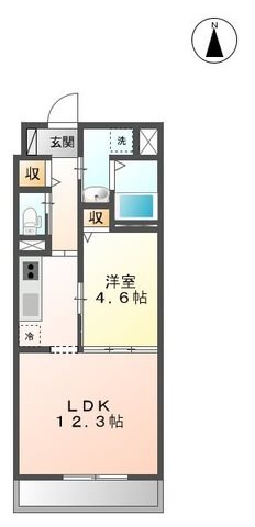 仙台市宮城野区枡江のマンションの間取り