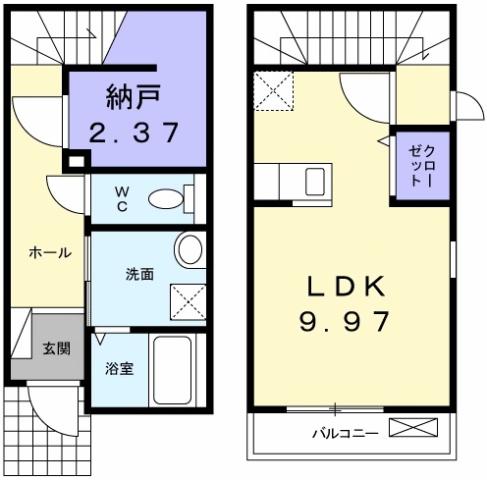 プルメリアBの間取り