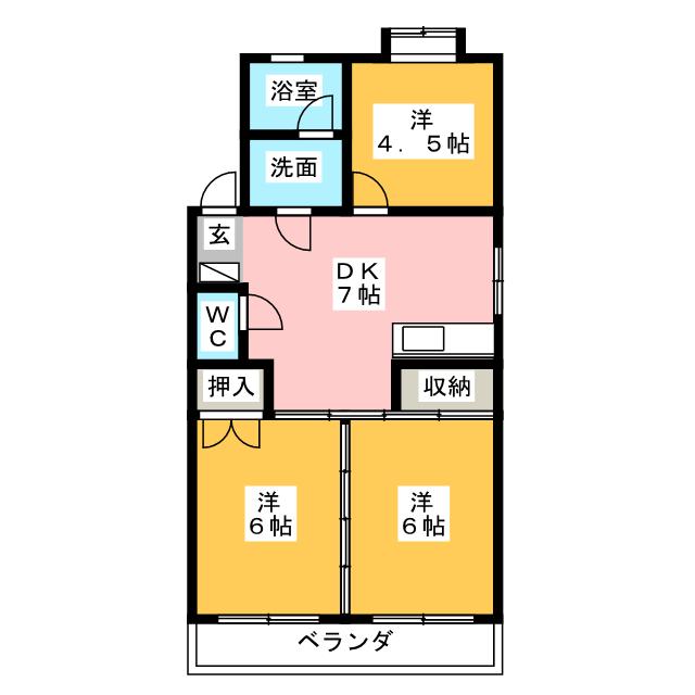 東校グリーンハイツの間取り