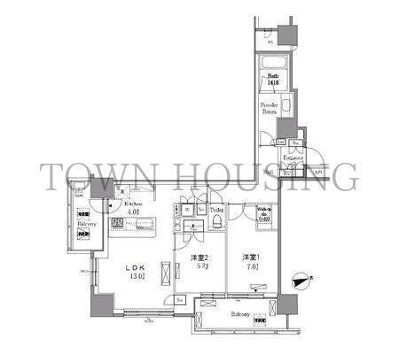 品川区西五反田のマンションの間取り