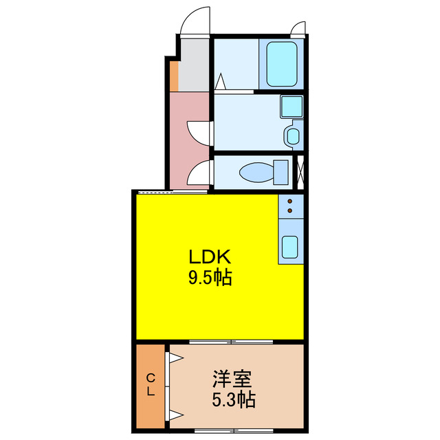 諫早市赤崎町のアパートの間取り