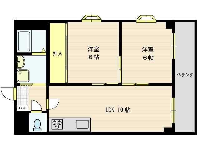 ハイム五福の間取り