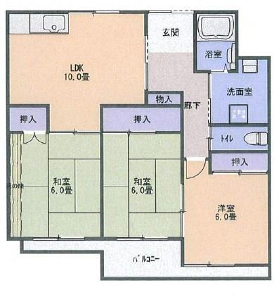 嵯峨市営住宅の間取り