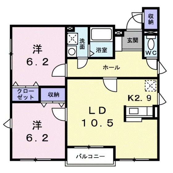 五稜郭ピュアーIの間取り