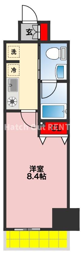 千葉市中央区本千葉町のマンションの間取り