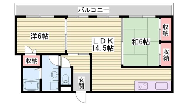 スクエアメゾン姫路城前の間取り