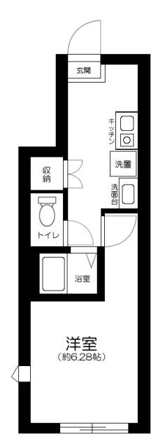 調布市飛田給のアパートの間取り