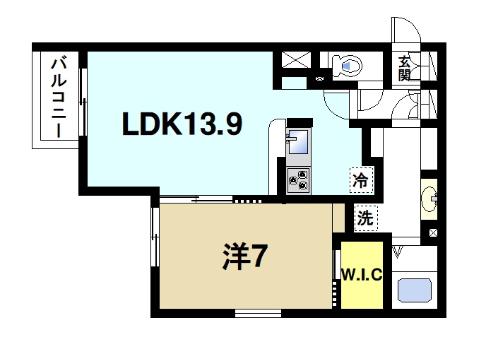 奈良市南城戸町のマンションの間取り