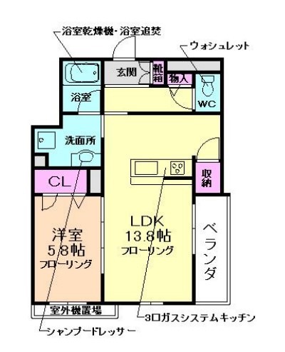 シャーメゾン　オルテンシア　ミノオの間取り