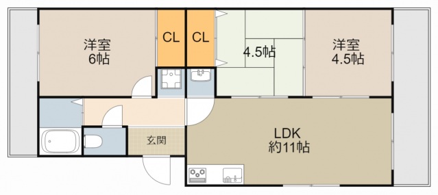 芳園マンションの間取り