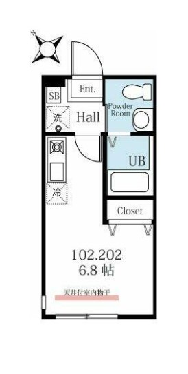 横浜市中区柏葉のアパートの間取り