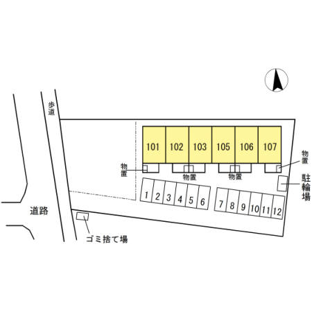 【アンジュールトミーの駐車場】