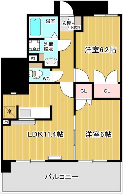 つくば市筑穂のマンションの間取り