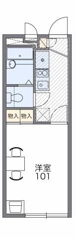 藤沢市片瀬目白山のアパートの間取り