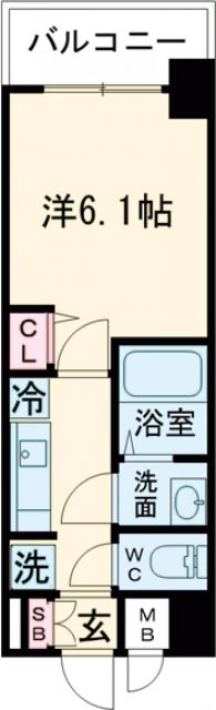 【神戸市長田区二番町のマンションの間取り】