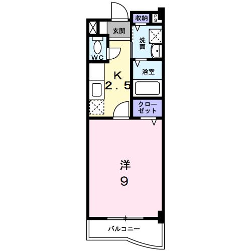 四日市市大矢知町のマンションの間取り