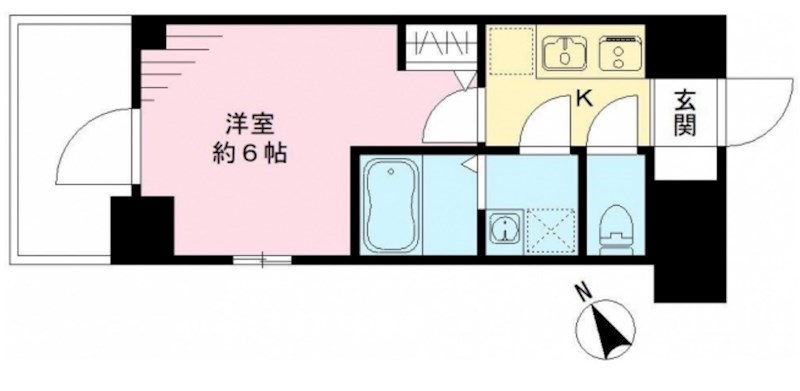 神戸市兵庫区永沢町のマンションの間取り