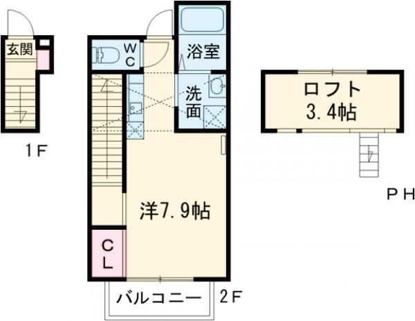 佐野市山越町のアパートの間取り