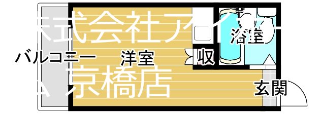 大阪市城東区関目のマンションの間取り